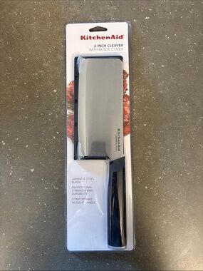 KitchenAid 6" Cleaver with Black Handle and Silver Blade